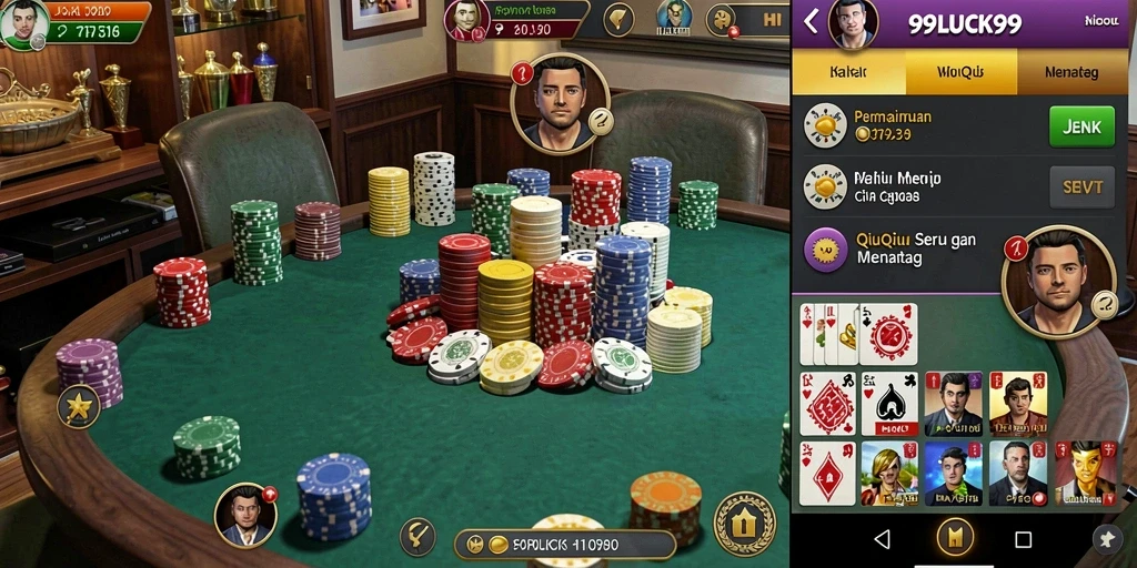 Tampilan gameplay QiuQiu yang menarik dan mendebarkan di 99LUCK99.