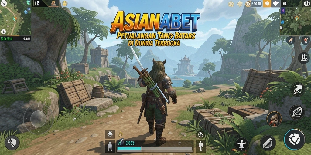 Tangkapan layar dari gameplay ASIANABET yang menampilkan eksplorasi dunia terbuka.
