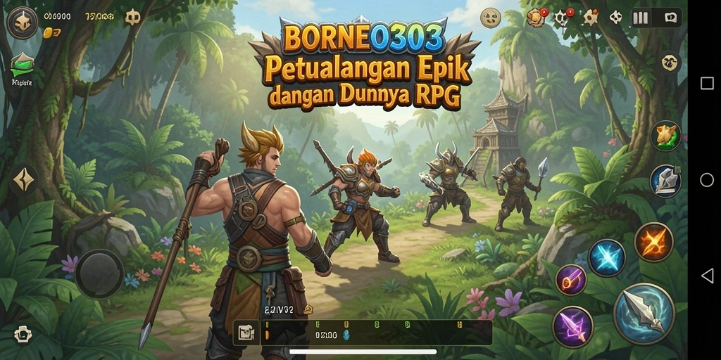 Tampilan menarik dari gameplay RPG yang menantang di BORNEO303.