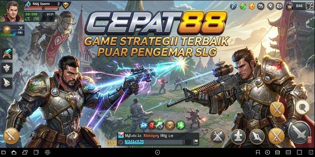 Tangkapan layar gameplay CEPAT88 yang menunjukkan strategi pertempuran yang mendalam.