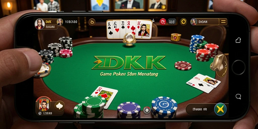 Tampilan gameplay Poker yang mendebarkan di DKK.