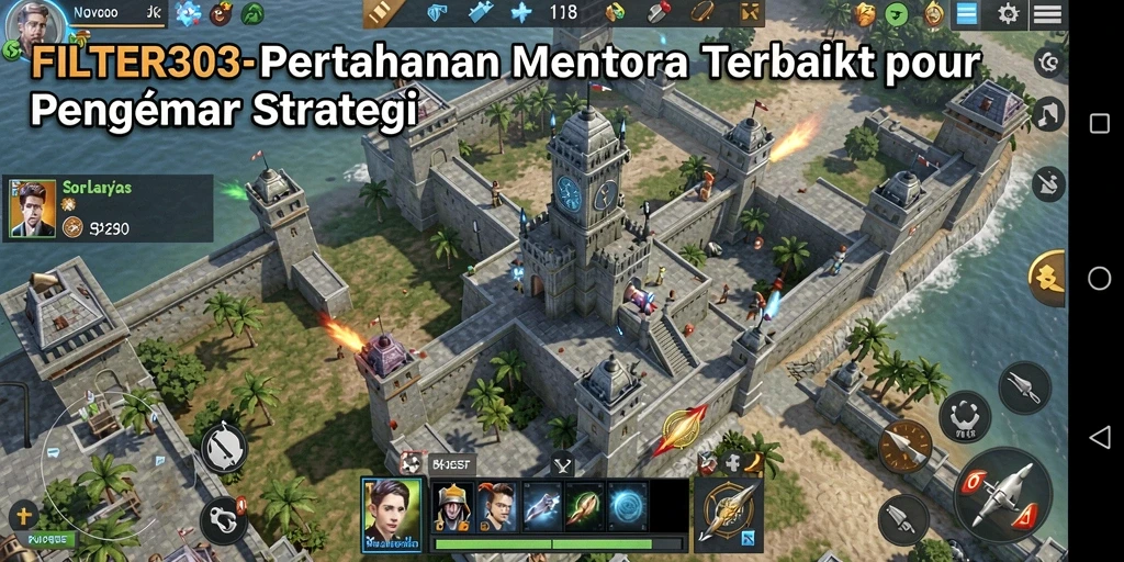 Gameplay mendebarkan FILTER303 di Tower Defense.