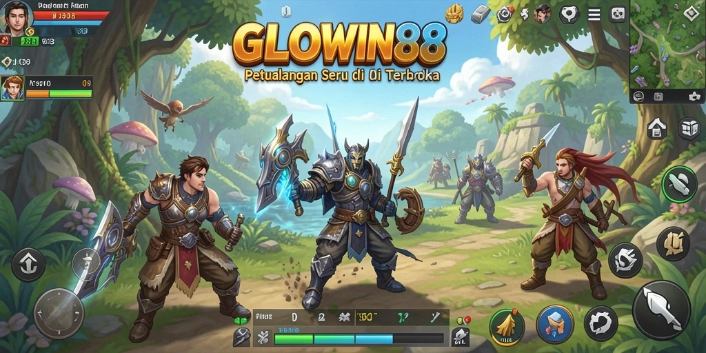 Gameplay seru GLOWIN88 dalam dunia terbuka penuh petualangan.