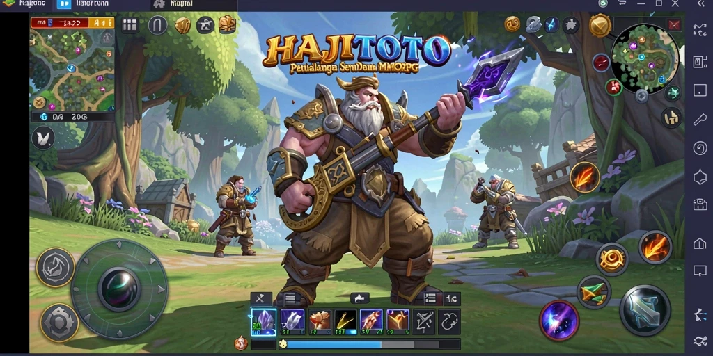 Screenshot gameplay HAJITOTO yang menampilkan aksi seru dalam petualangan MMORPG.