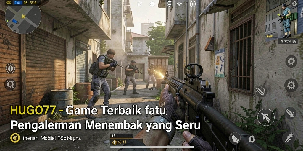 Gameplay HUGO77 yang menegangkan dengan aksi tembak-menembak yang intens.