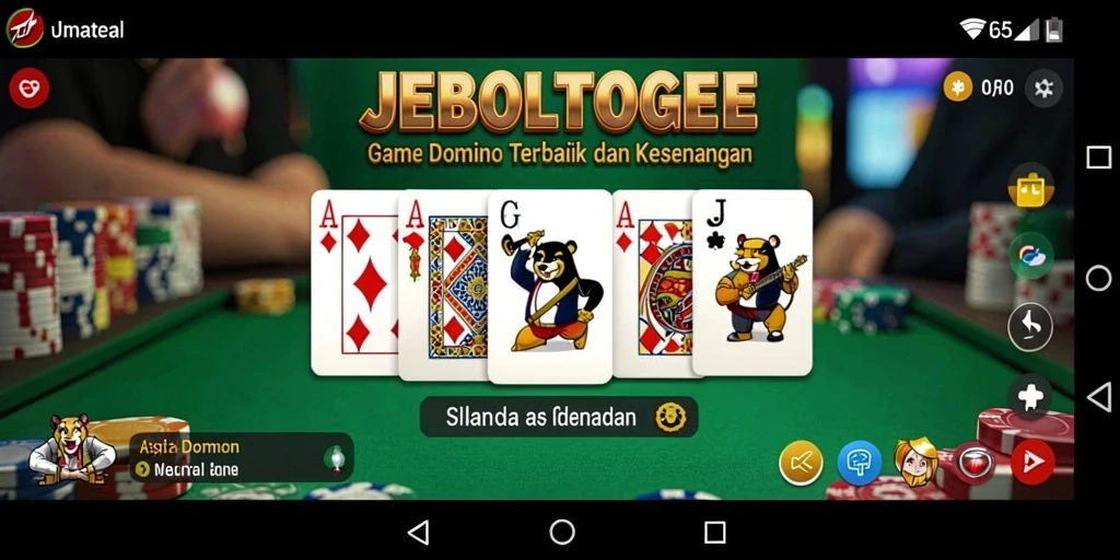Screenshot utama JEBOLTOGEL menunjukkan keseruan dalam permainan Domino.