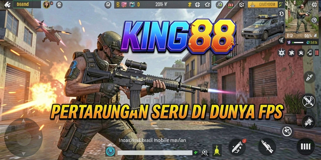 Screenshot KING88 menampilkan aksi gameplay FPS yang mendebarkan.