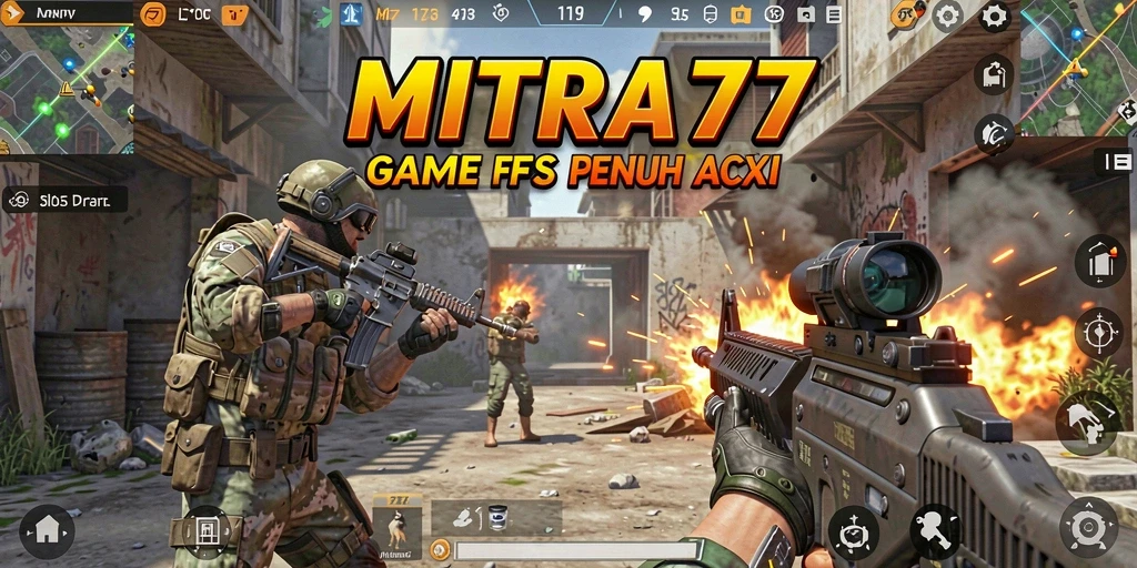 Gameplay menegangkan di MITRA77 dengan aksi FPS yang seru.