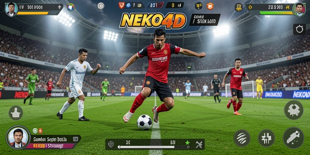 Tampilan menarik dari pertandingan sepak bola di NEKO4D.