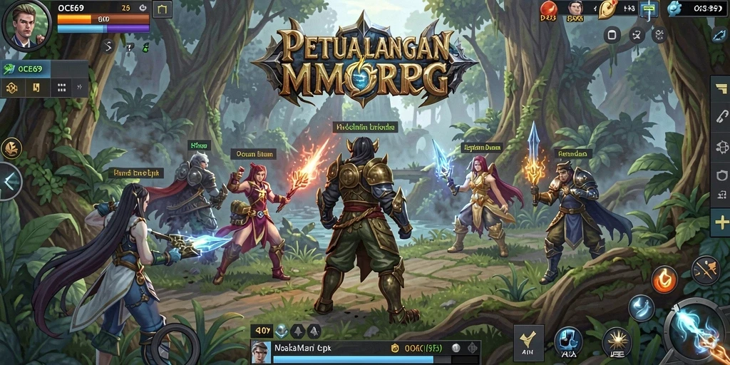 Screenshot OCE69 menampilkan aksi seru dalam pertempuran MMORPG.