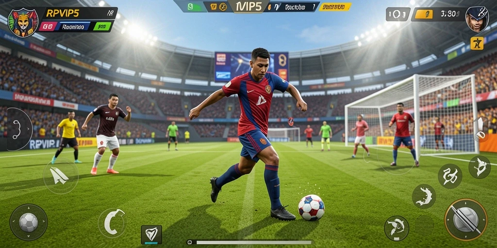 Tampilan gameplay RPVIP5 dengan aksi olahraga seru.