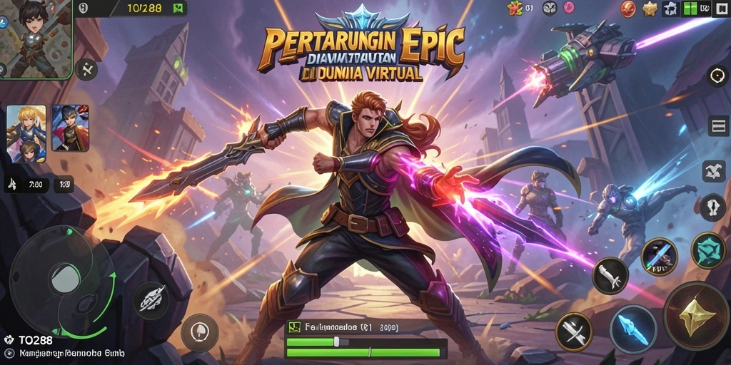 Screenshot TO288 menunjukkan aksi pertarungan yang mendebarkan.